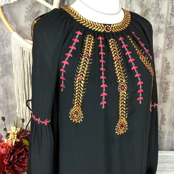 BEBE beaded and embroidered trim dress - Picture 11 of 15